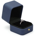 Engagement Ring Box Double Slot Ring Boxes Leather Velvet Portable Jewelry Bearer Holder for Proposal Wedding Ceremony