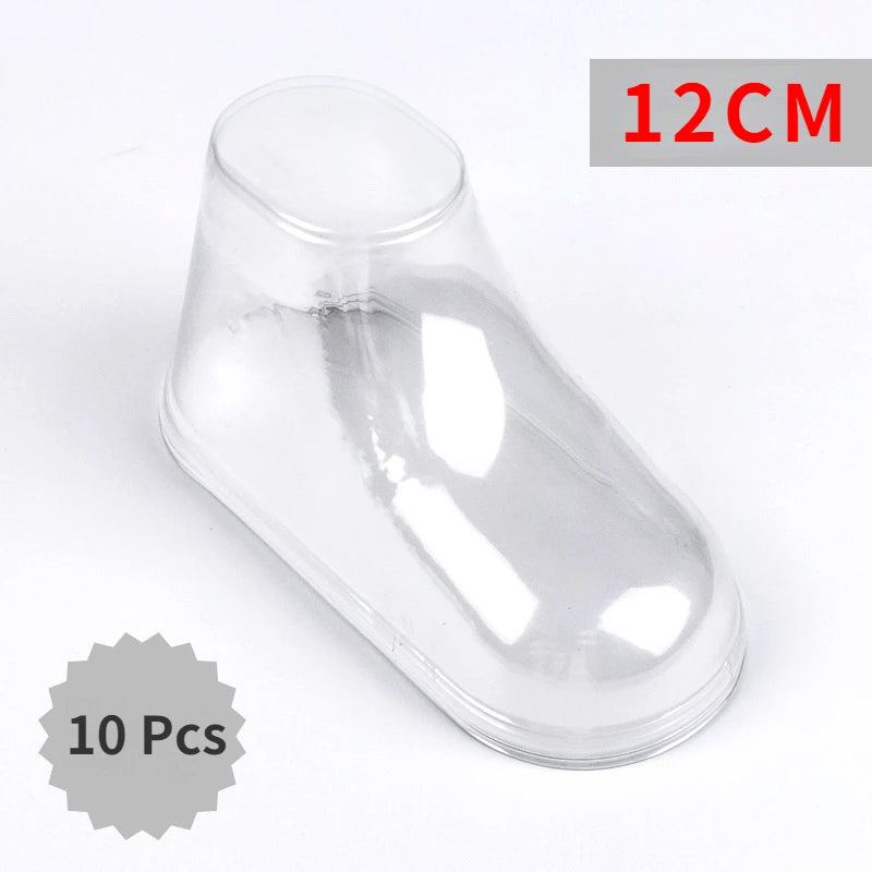 10Pcs Baby Shoe Stretcher Socks Display Stand Clear PVC Child Booties Showcase Support Frame Feet Plastic Shoe Trees