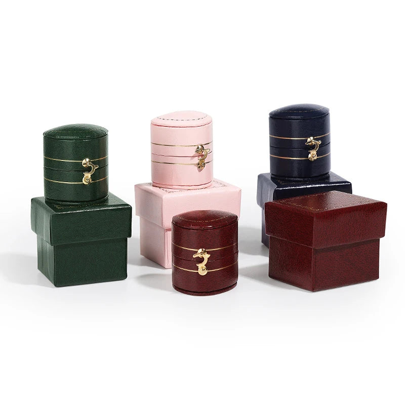 Retro Mini Ring Box High-end Diamond Ring Box Proposal Wedding Ceremony Jewelry Photograph Jewelry Props Jewelry Box