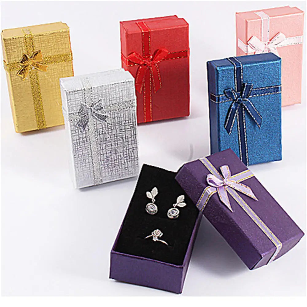 1Pc Thick Kraft Paper Drawer Jewelry Box With Sponge Greet Card for Necklace Bracelet Ring Gift Box Jewelry Packaging Box Joyero