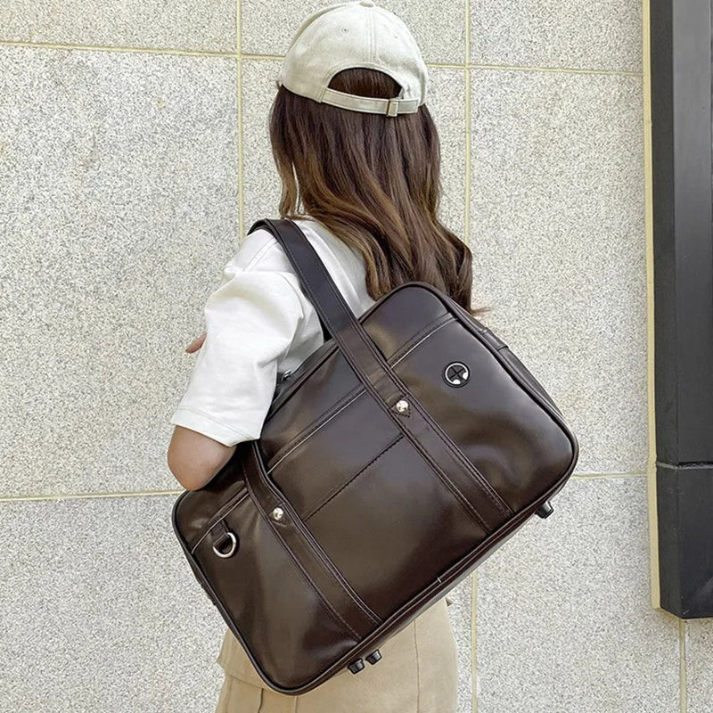 Japanese Schoolbag Women Handbag Shoulder Book Bag Uniform Bag Laptop Bag Commuter Briefcase Comic Con Tote Bags Crossbody Bags