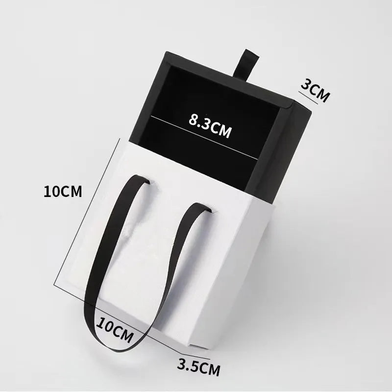 Paper Pull-Out Drawer Jewelry Box Handheld Jewelry Packaging Box Wearing Armor Ring Earring Necklace Storage Gift Box