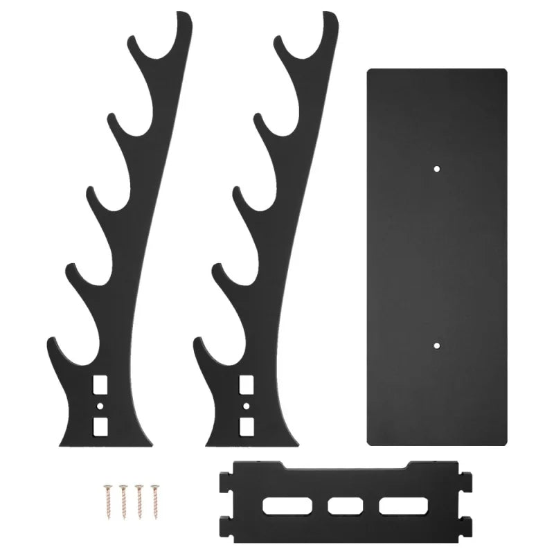 Mini Sword Stand Display 4 Tier,Black Katana Stand Table Desktop,Wood Multilayer Storage Sword Rack for Katana Tanto Rapier