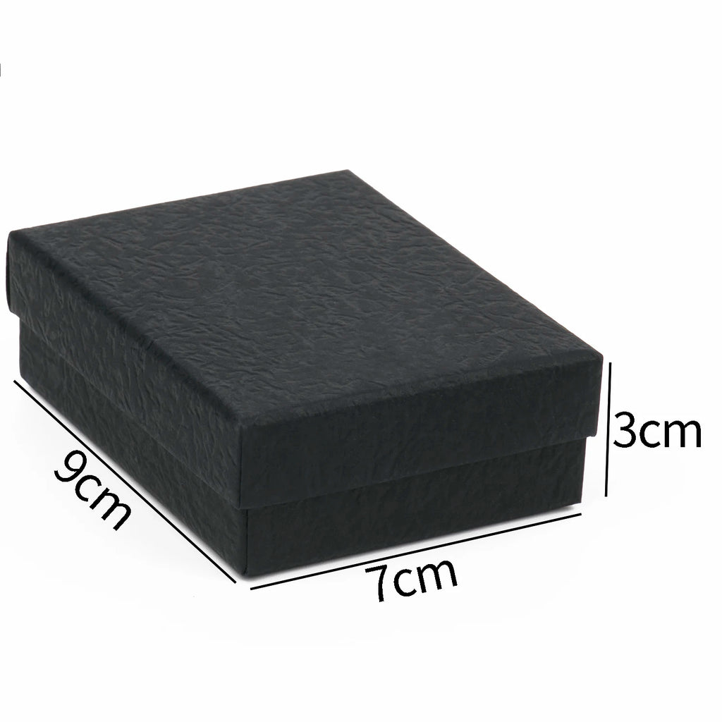 1PC Black Paper Jewelry Box Bracelet Necklace Ring Earring Box Handmde Kraft Wedding Gifts Packaging Box Jewelry Accessories