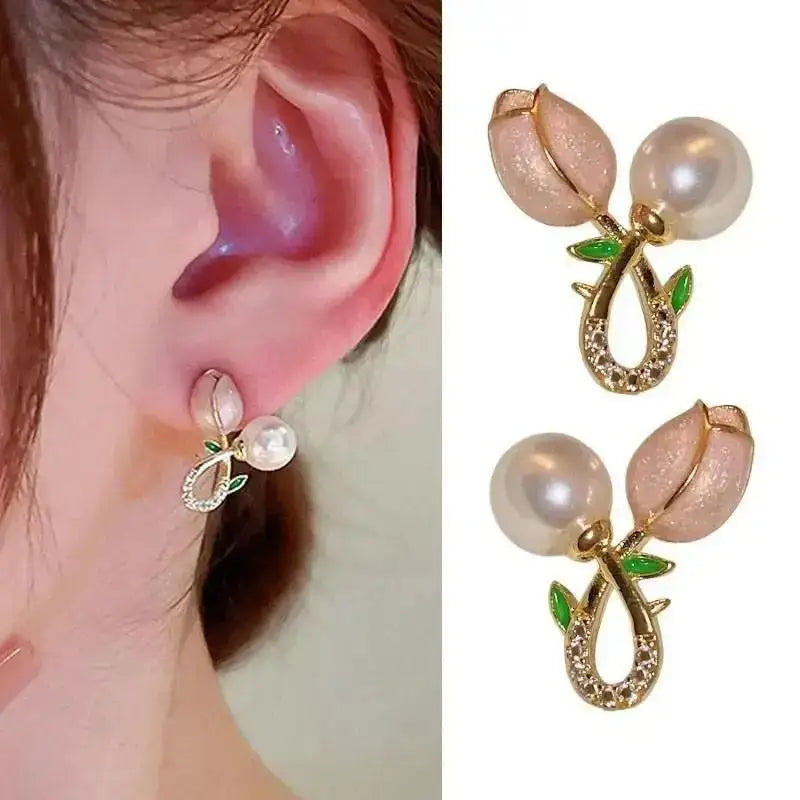 Green Crystal Butterfly Earrings