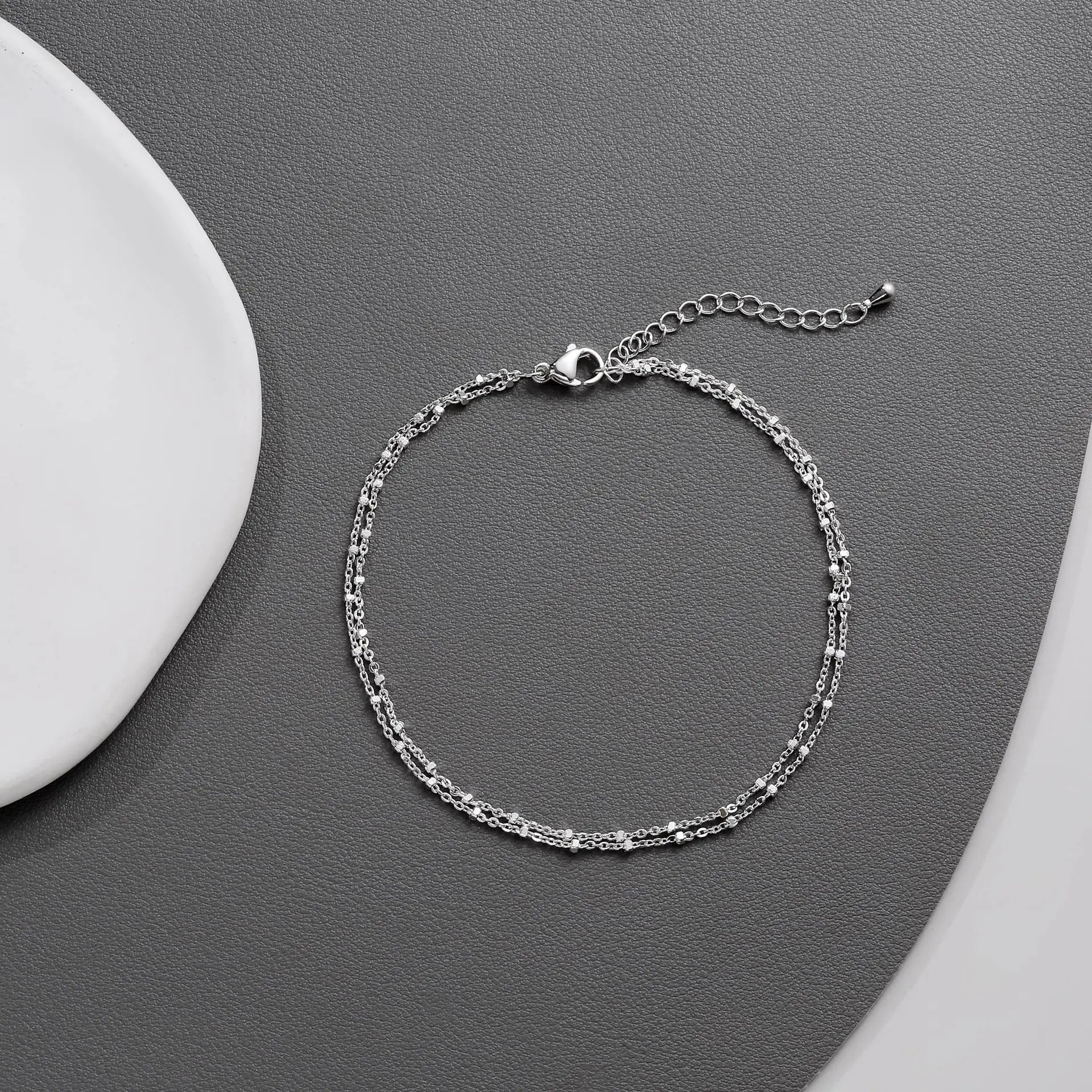 Party Banquet Jewelry Gifts Bohemian Style Women's Double Layered Foot Chain Minimally Crafted Foot Accessories
