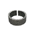 Retro Tang Grass Pattern Ring For Men Silver Color Punk Gothic Open Ring Handmade Rock Hiphop Unisex Jewelry Accessories Gift