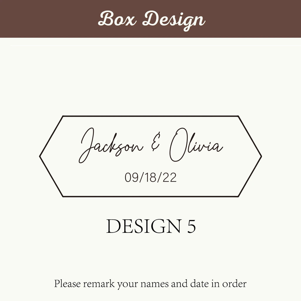 Personalized Walnut Wood Hexagon Ring Box with Glass Top Custom Name Date Engraved Engagement Wedding Ring Holder Keepsake Gift