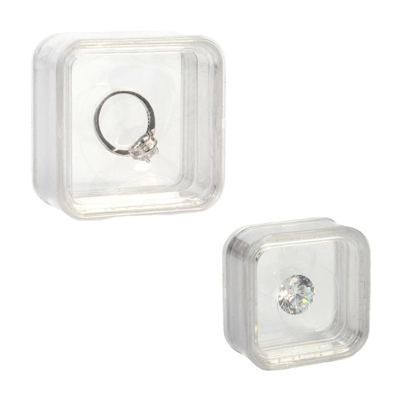 Practical Elasticity Membrane Jewelry Storage Box Transparent 3D Floating Frame Box Display Holder for Necklace Bracelet Earring