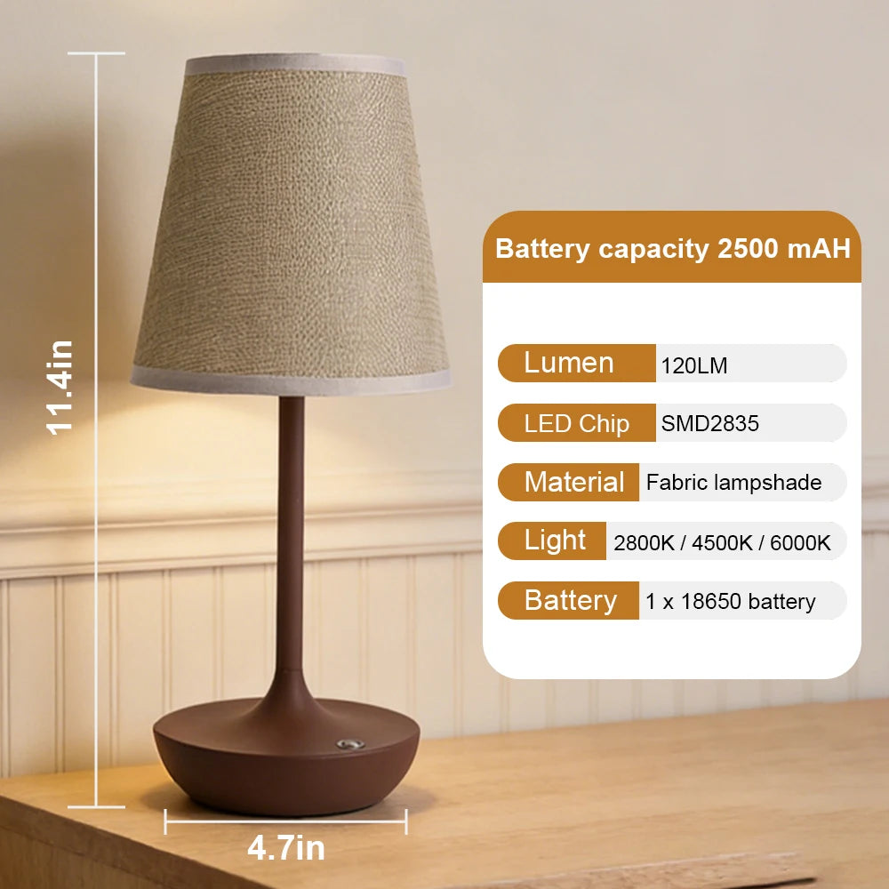 GGBingo Vintage Cloth Table Lampshade New Design Night Light for Bedroom Living Room Side Lighting