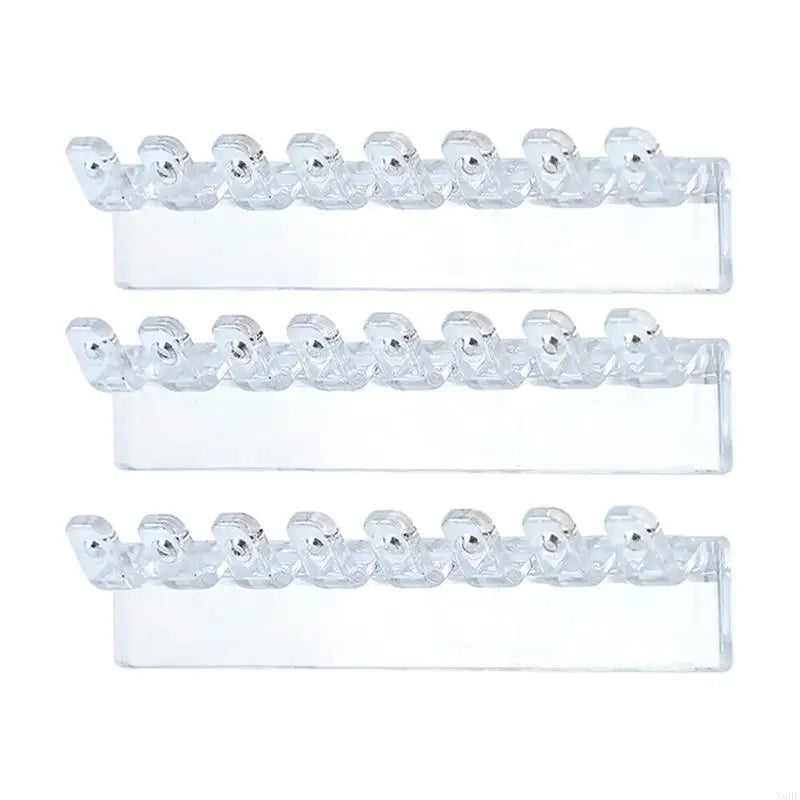 3Pack Necklace Holder, Necklace Organizer Wall Mounted with 8 Hooks, for Hanging Jewelry, Bangles, Bracelets and Rings