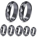 Hematite Ring for Women Men Unisex Black Hematite Stone Ring Anxiety Balance Root Chakra absorbs Negative Energy Jewelry Gifts