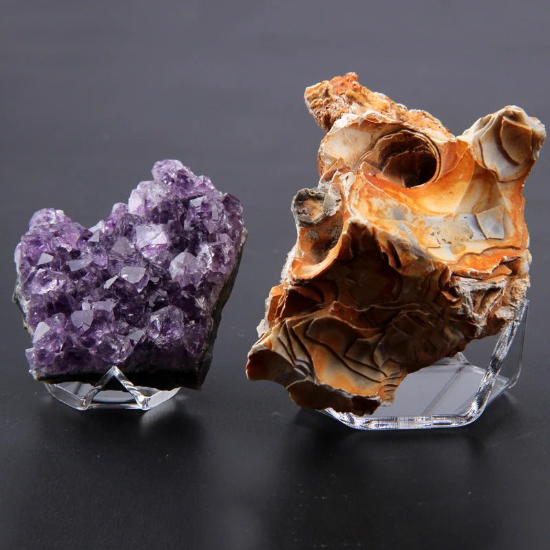 Triangle Acrylic Holders for Mineral Stone Display Rack and Stand Crystal Stand