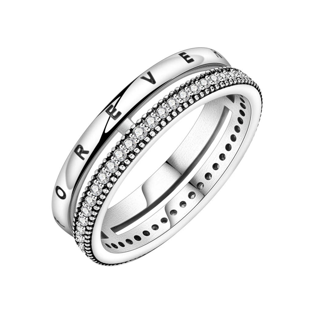 925 Sterling Silver Three-Ring Stackable Ring for Women Simple Fashion Design Fine Jewelry Perfect for Birthday Party Gift 2026