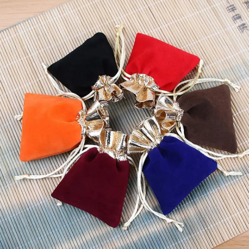 fashion jewelry Package Drawstring Velvet Bag Gift Burlap Storage Bag