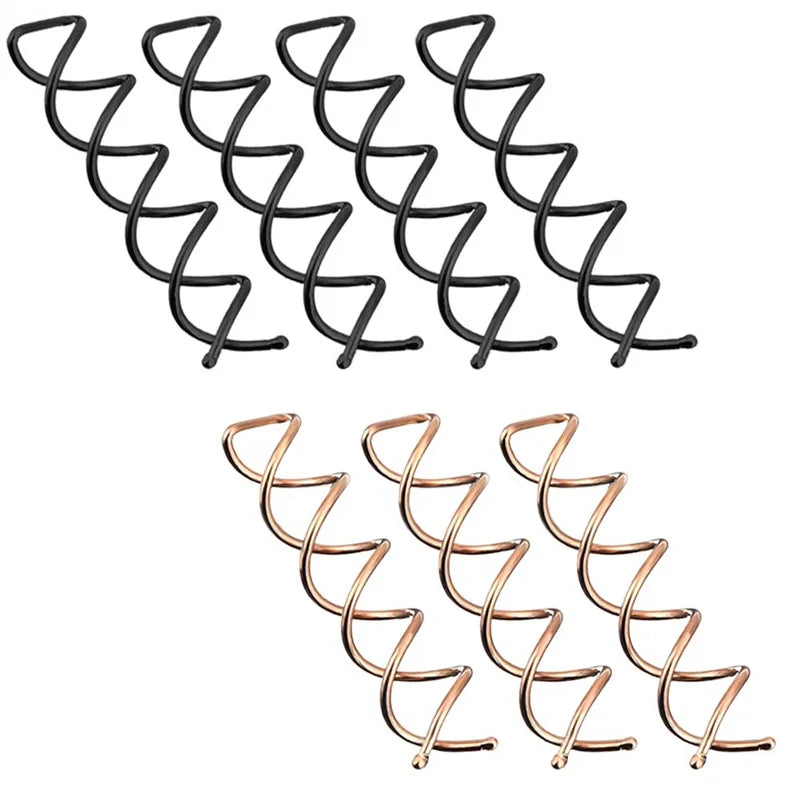 10pc/lot Hair Fairy Spiral Bobby Pin Clips Twist Barrette Hairpin Ornaments Fork Bridal Headwear Sunmmer Accessories Ladies Girl