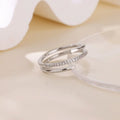 Stainless Steel Tiny Zircon Rings For Women Exquisite Gold Color Sun Double-Layer Ring Punk Hip-Hop Accessory Bague Jewelry Gift