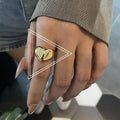 New Irregular Opening Pearl Ring Two-piece Set For Women Fashionable Personalized Daily Accessory Party Jewelry Birthday Gifts