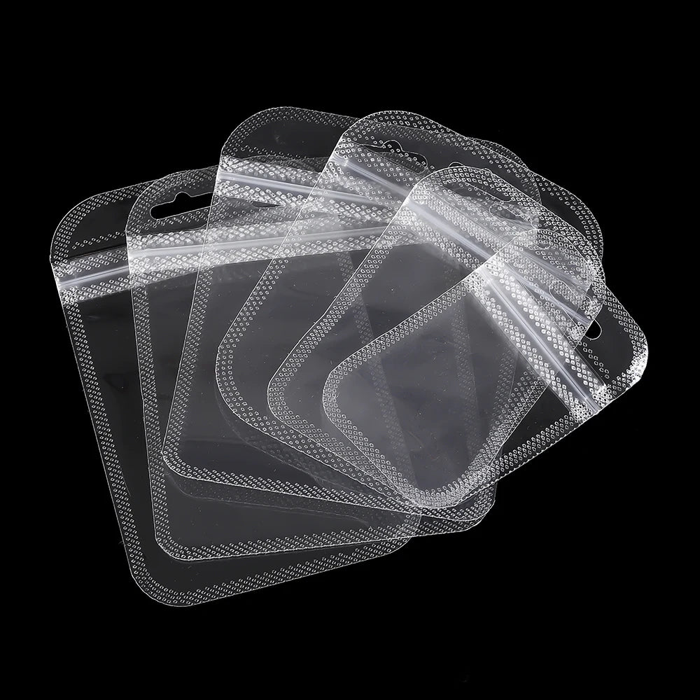 50pcs/Lot Transparent Plastic Jewelry Package Bags Anti-Oxidation Organizer Display Necklace Storage OPP Self Sealing Pouches