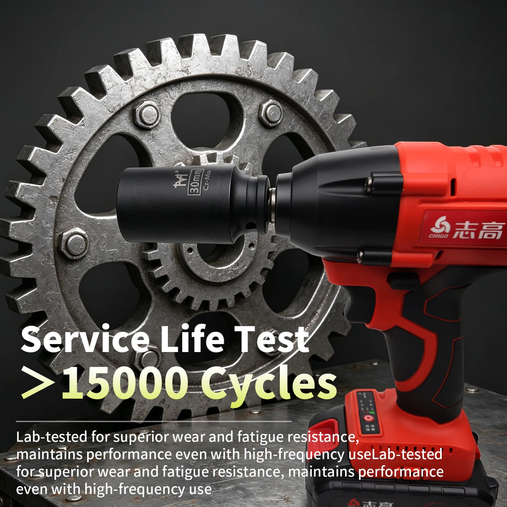 1/2" Inch Drive Deep Impact Sockets Metric Air Pneumatic Socket Wrench Head 10-38mm Standard Durable Car Auto Truck Repair Tools