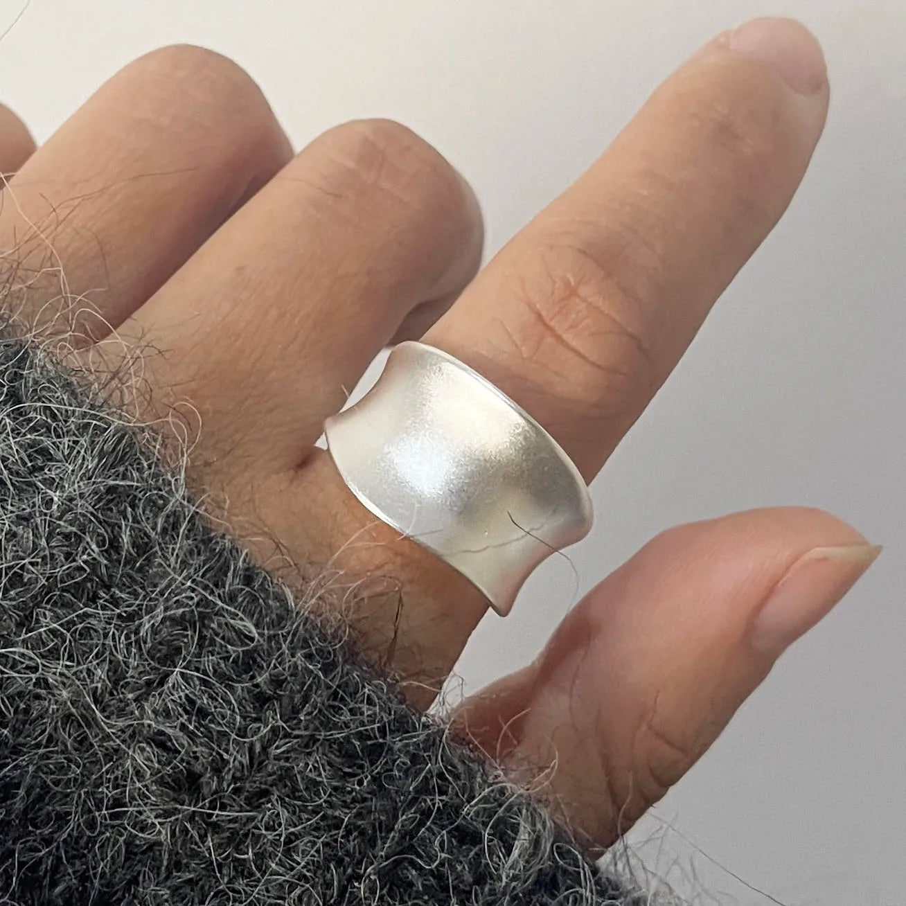 925 Sterling Silver Rings for Women Couple Minimalist Handmade Simple Smooth Sparkling Ring Set Party Gift Prevent Allergy