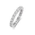 Smyoue 3/3.5/5mm Rose Gold Color All Moissanite Rings for Women Sparkling Wedding Ring 925 Sterling Silver Classic Jewelry Bands