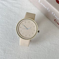 Fashion Makaron Simple   Women's Quartz Watch Ins High Beauty Student  Man And Women Style Round Leisure Vintage Wristbatch