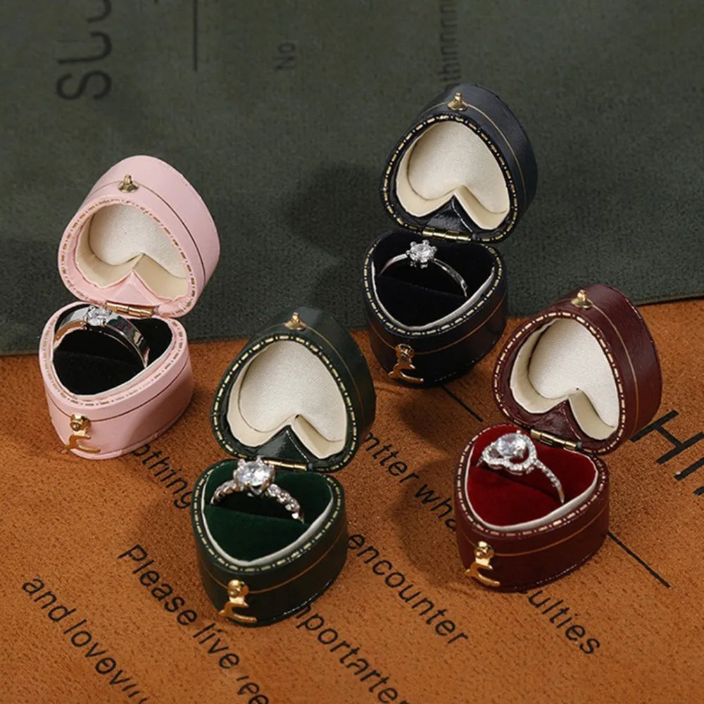 Storage Organizer Octagonal Earrings Ring Box Square Heart Shaped Jewelry Display Case High-quality Jewelry Case Wedding