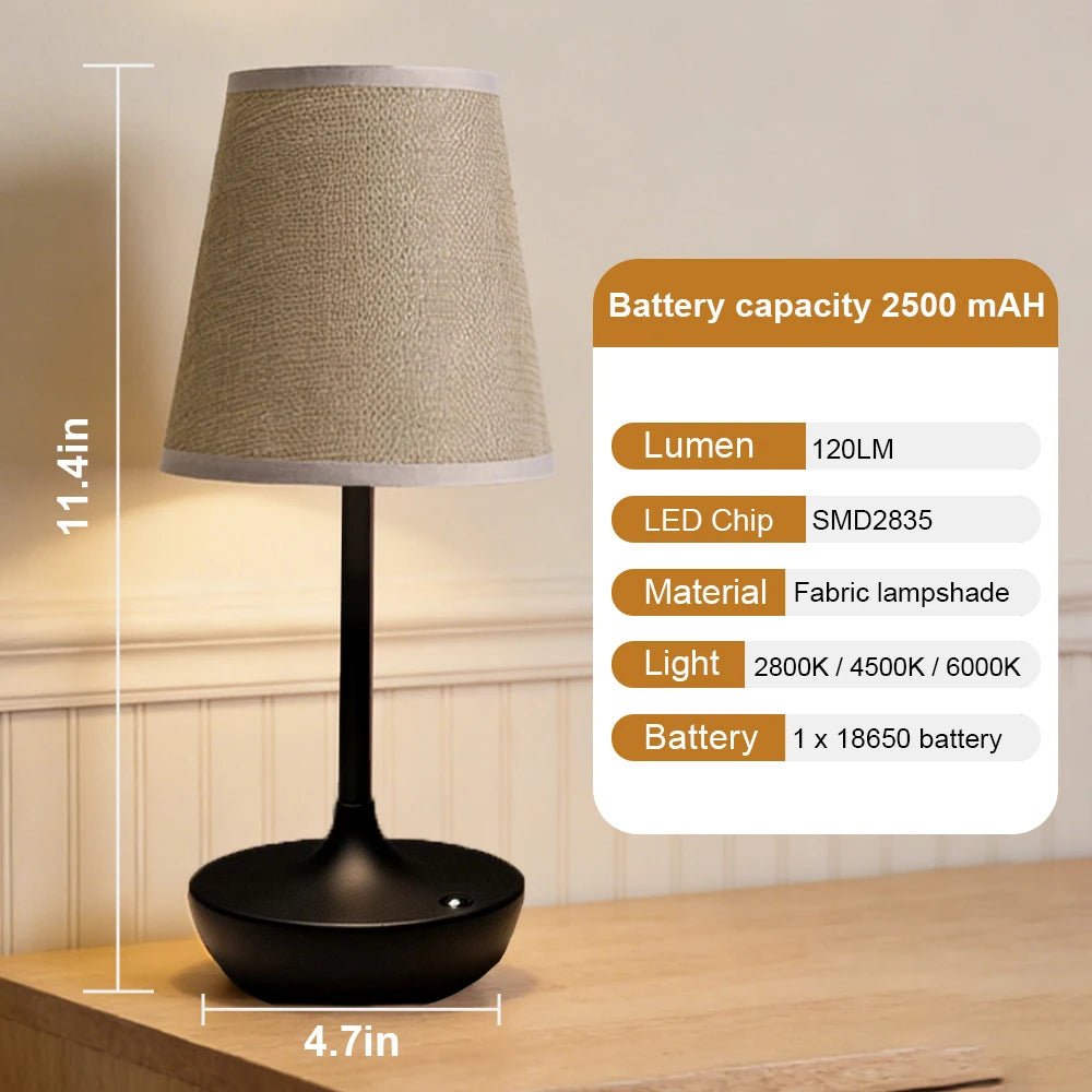 GGBingo Vintage Cloth Table Lampshade New Design Night Light for Bedroom Living Room Side Lighting
