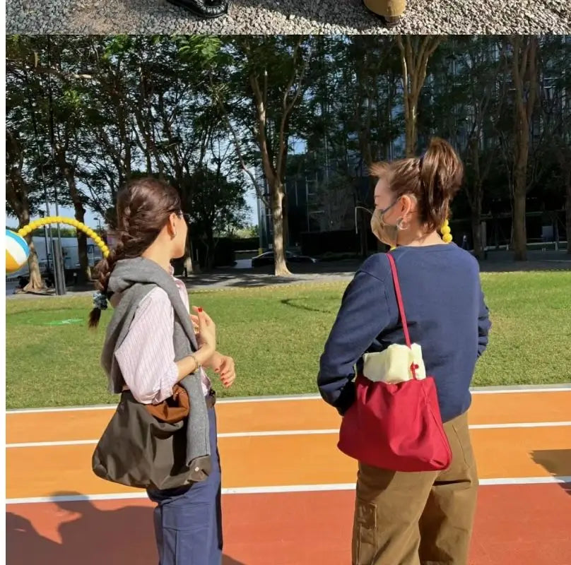 Women Bags 2025 New Nylon Korean Fashion Spring Cloud Shaped Shoulder Bag Handbag High-Capacity