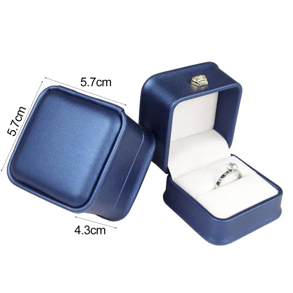 Jewelry Ring Box Engagement Ring Box Soft Velvet Lined Earring Ring Case Jewelry Organizer Exquisite Jewelry Display Case