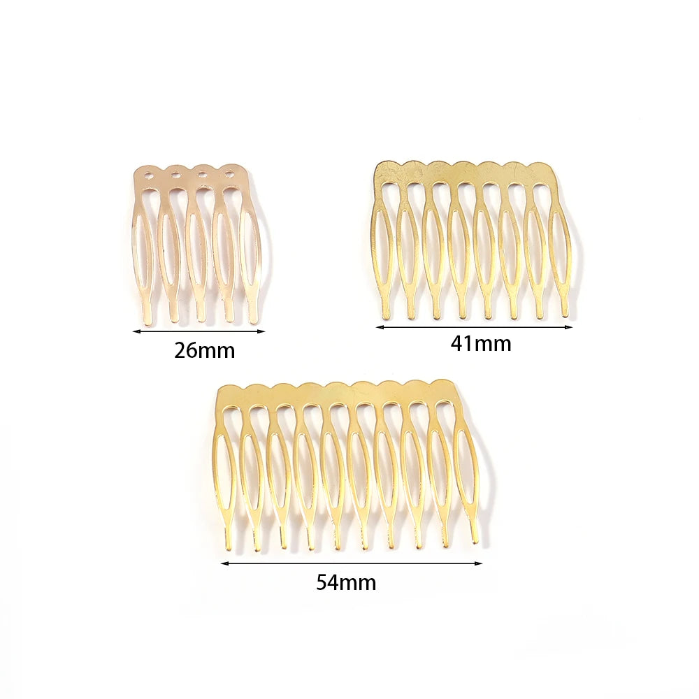 10pcs/lot 5/8/10 Teeth Metal Hair Comb Hair Clips Claw Hairpins DIY Jewelry Findings & Components Wedding Hair Jewelry F1810