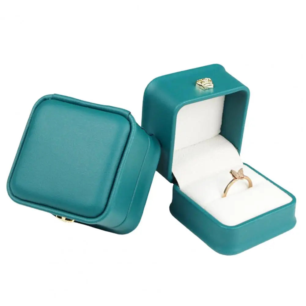 Jewelry Ring Box Engagement Ring Box Soft Velvet Lined Earring Ring Case Jewelry Organizer Exquisite Jewelry Display Case