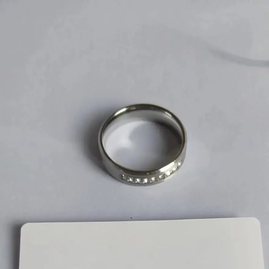 Hot Selling Silver Plated Stainless Steel Rings For Men Square Cubic Zircon Ring Jewelry Accessories Wholesale Size 7-13