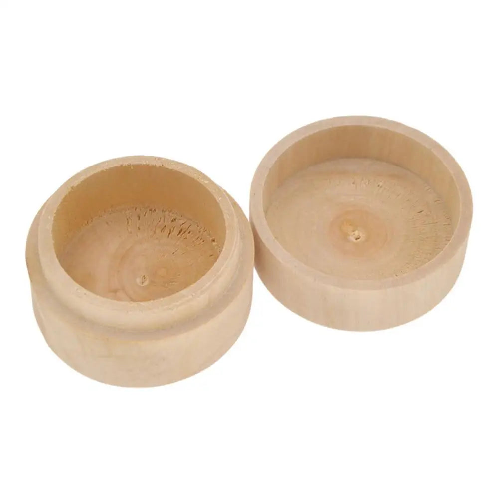 Ring Storage Case Jewelry Box Mini Round Solid Wood Ring Case for Female Jewelry Organizer