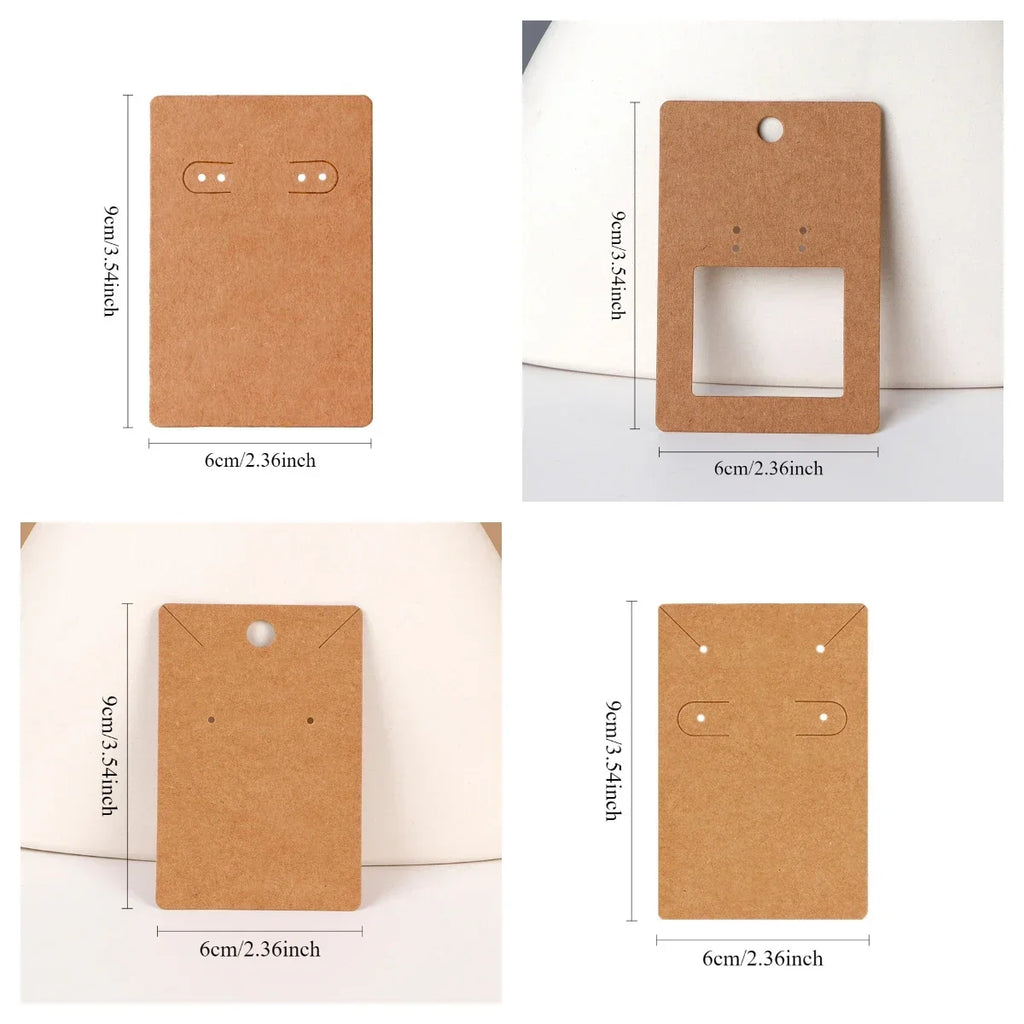 50pcs 6x9cm Self-adhesive Plastic Cello Bag Earrings Display Necklace KeyChain Cards For DIY Making Jewelry Packaging Cardboard