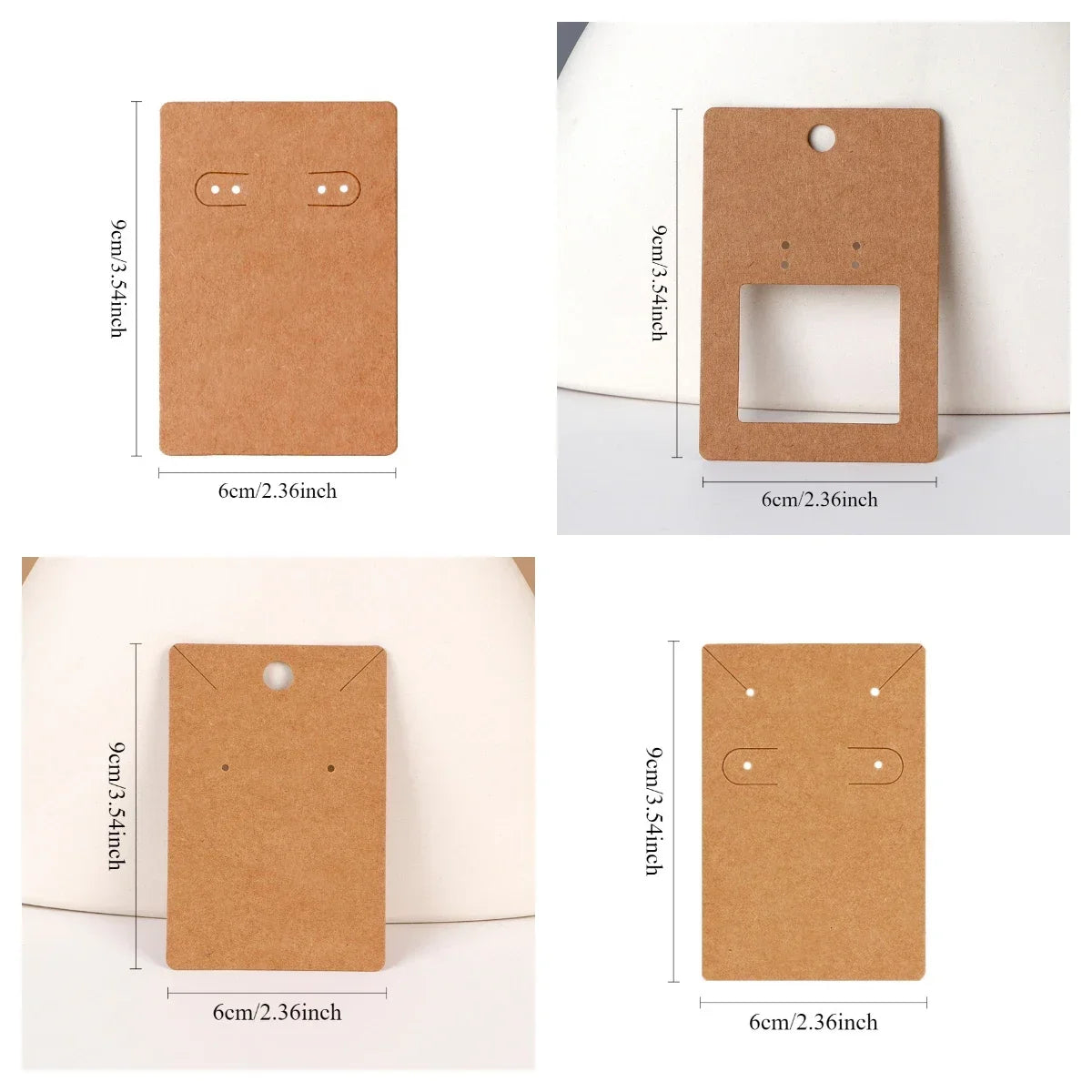 50pcs 6x9cm Self-adhesive Plastic Cello Bag Earrings Display Necklace KeyChain Cards For DIY Making Jewelry Packaging Cardboard
