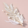 Elegant Hairband Feather Crystal Tiaras Wedding Hair Accessories Fashion Prom Girls Hair Jewelry Marriage Headband Gifts Bijoux