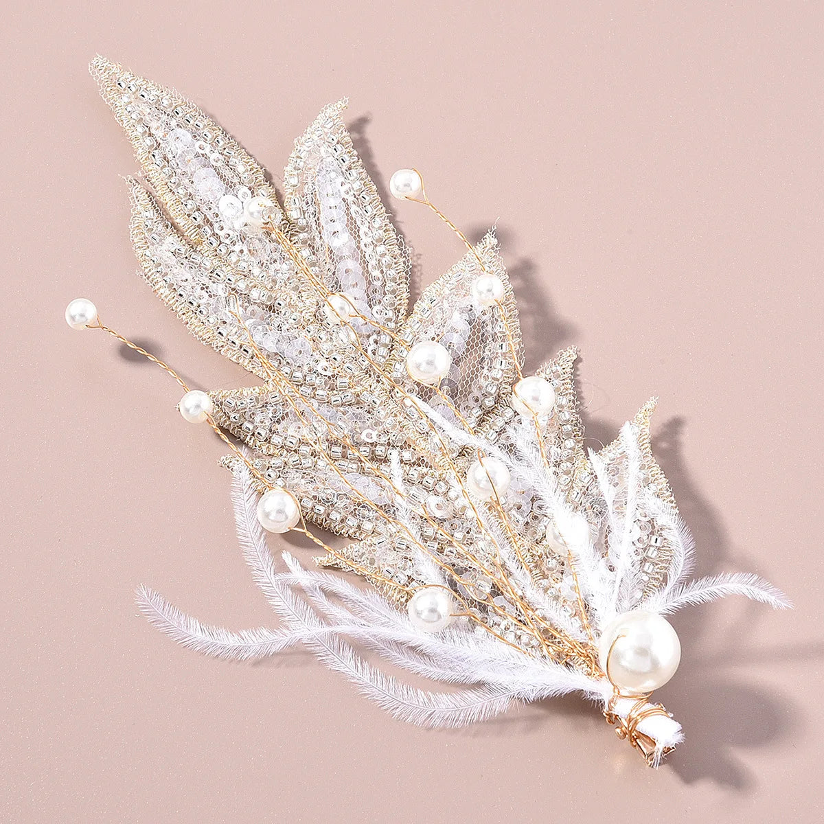 Elegant Hairband Feather Crystal Tiaras Wedding Hair Accessories Fashion Prom Girls Hair Jewelry Marriage Headband Gifts Bijoux