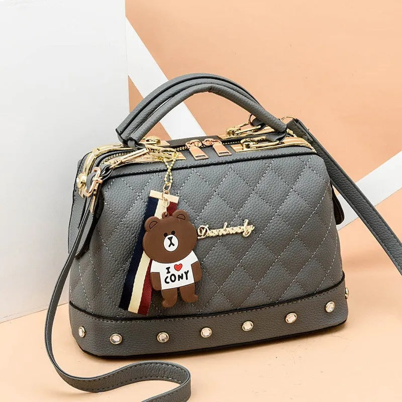 New Woman shoulder bag Large capacity Handbag for Women Crossbody bag Lychee pattern Portable bucket bag ladies messenger bags
