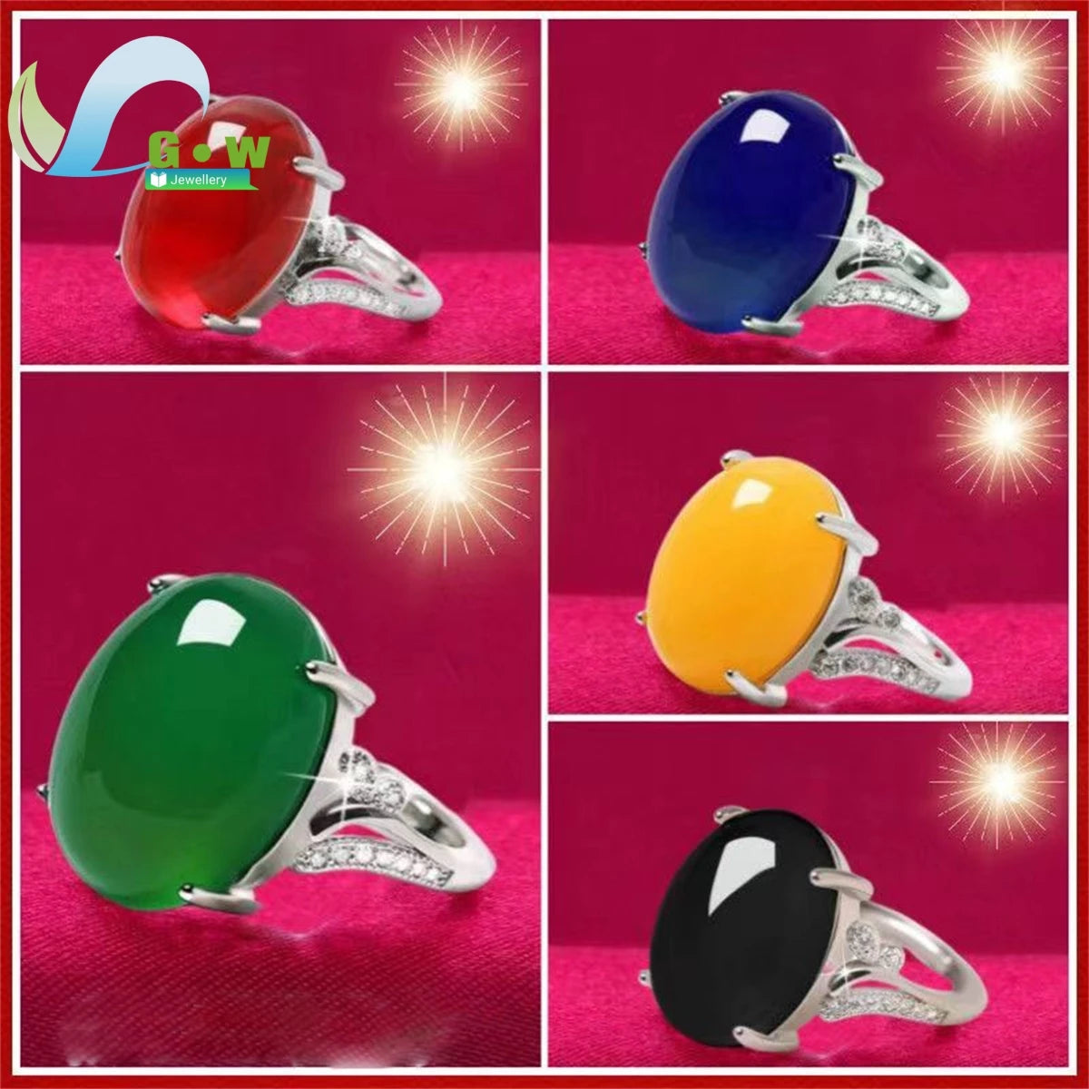 Red Agate Jade Ring Female Opening Adjustable Simple Style Chalcedony Sterling Silver Ring for Mom Women Rings Fine Jewelry Gift