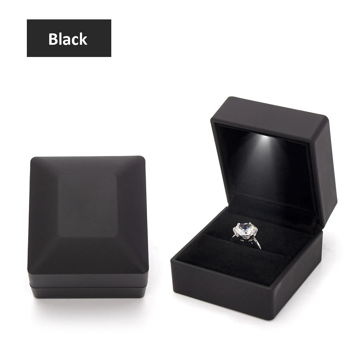 LED Jewelry Box for Ring Necklace Engagement Ring Display Gift Case Packaging Showcase Boxes with Light Storage Cases Wholesale
