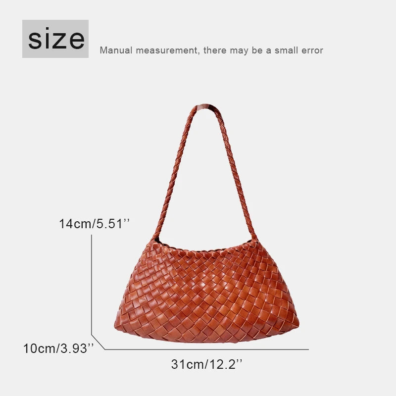 Classic Hand Woven Shell Bags For Women Luxury Designer Handbag and Purses 2025 New In PU With Inner Pocket Small Shell Shoulder