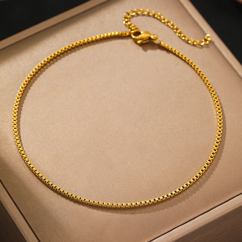 Stainless Steel Anklets Minimalist Popular Design Naked Chain Non-fading High-quality Anklet For Women Jewelry Everyday Wear New
