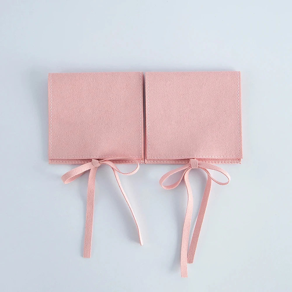 5pcs Microfiber Velvet Gift Bags 6x6cm Jewelry Presents Pouches Earrings Necklace Christmas Wedding Favors For Guests Candy Bag