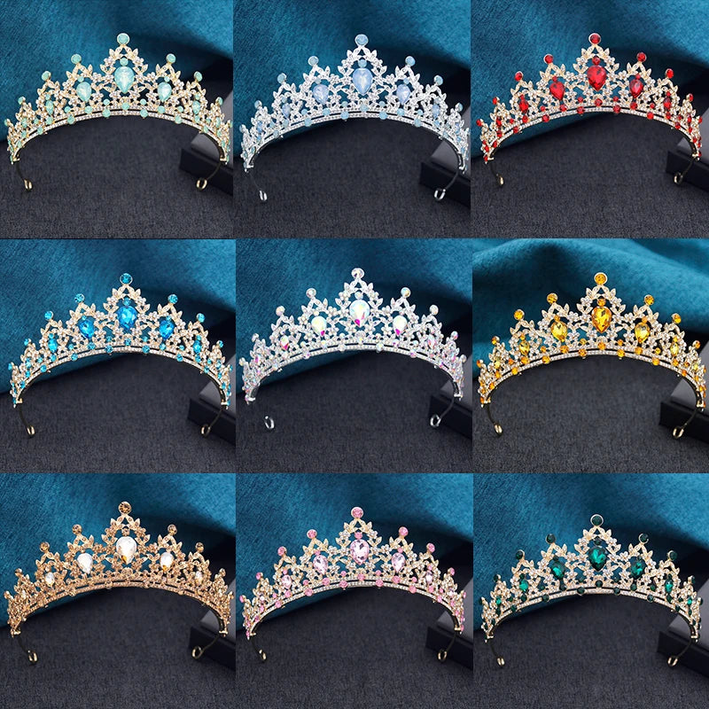 15 Colors Princess Crown Bridal Tiaras and Crowns for Women Prom Birthday Wedding Hair Jewelry Party Head Accessories