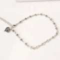 2025 New Fashion Exquisite Ankle Chain Tibetan Silvery Hollow Mahogany Heart Woman Plum Blossom Ankle New Product Launch