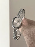 Ladies' Watches: Simple, Niche, High Aesthetic, Artistic, Versatile Oval-Shaped Female Fashionable Quartz Clock Wristwatches