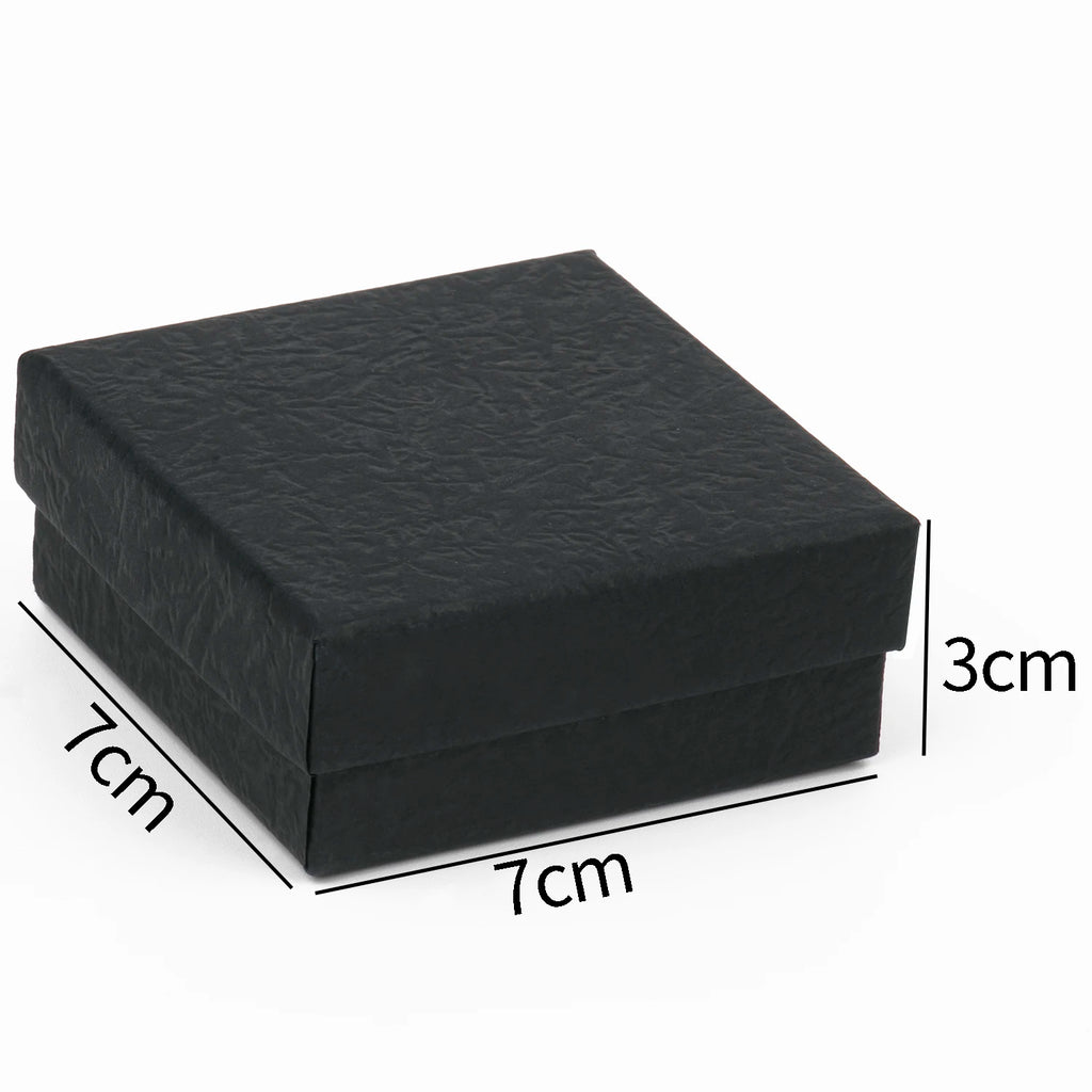 1PC Black Paper Jewelry Box Bracelet Necklace Ring Earring Box Handmde Kraft Wedding Gifts Packaging Box Jewelry Accessories