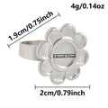 1Pc Stainless Steel Waterproof Women Personality Textured Chunky Open Rings Vintage Hollow Irregular Multi-layer Anillos Jewelry